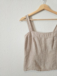 Quince Linen Square Neck Tank (S)