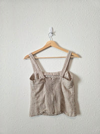 Quince Linen Square Neck Tank (S)