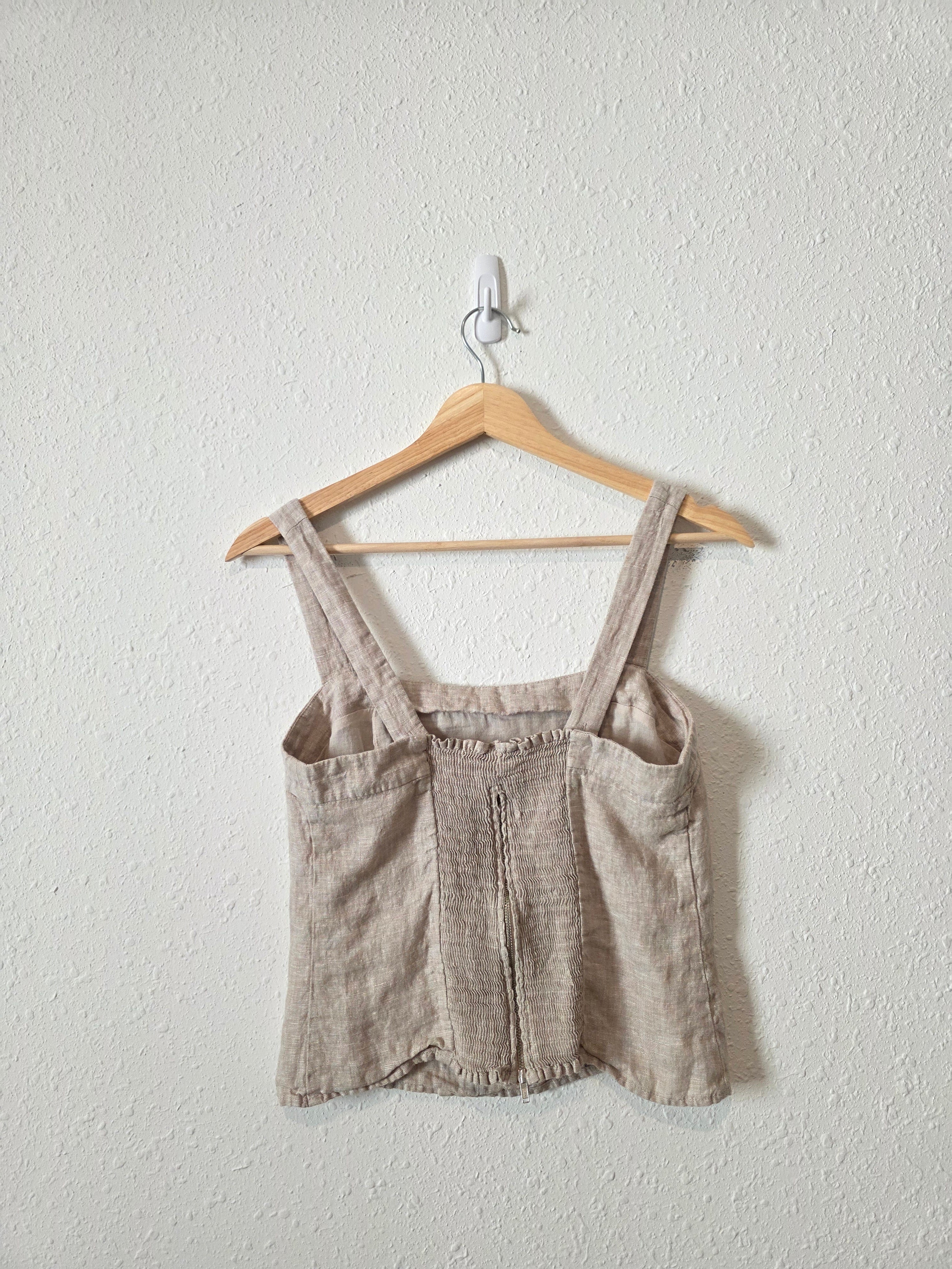 Quince Linen Square Neck Tank (S)