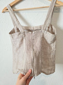 Quince Linen Square Neck Tank (S)