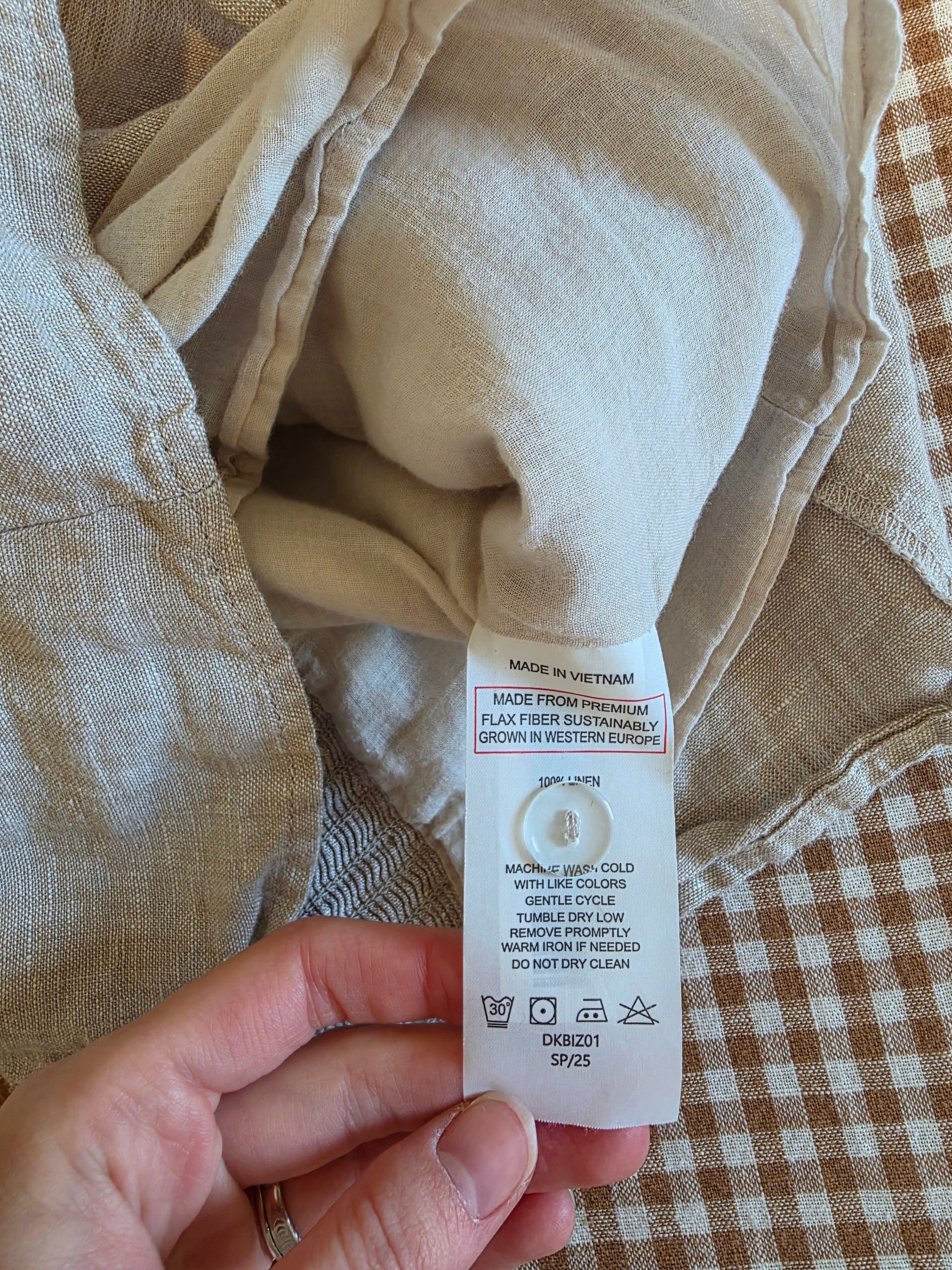 Quince Linen Square Neck Tank (S)