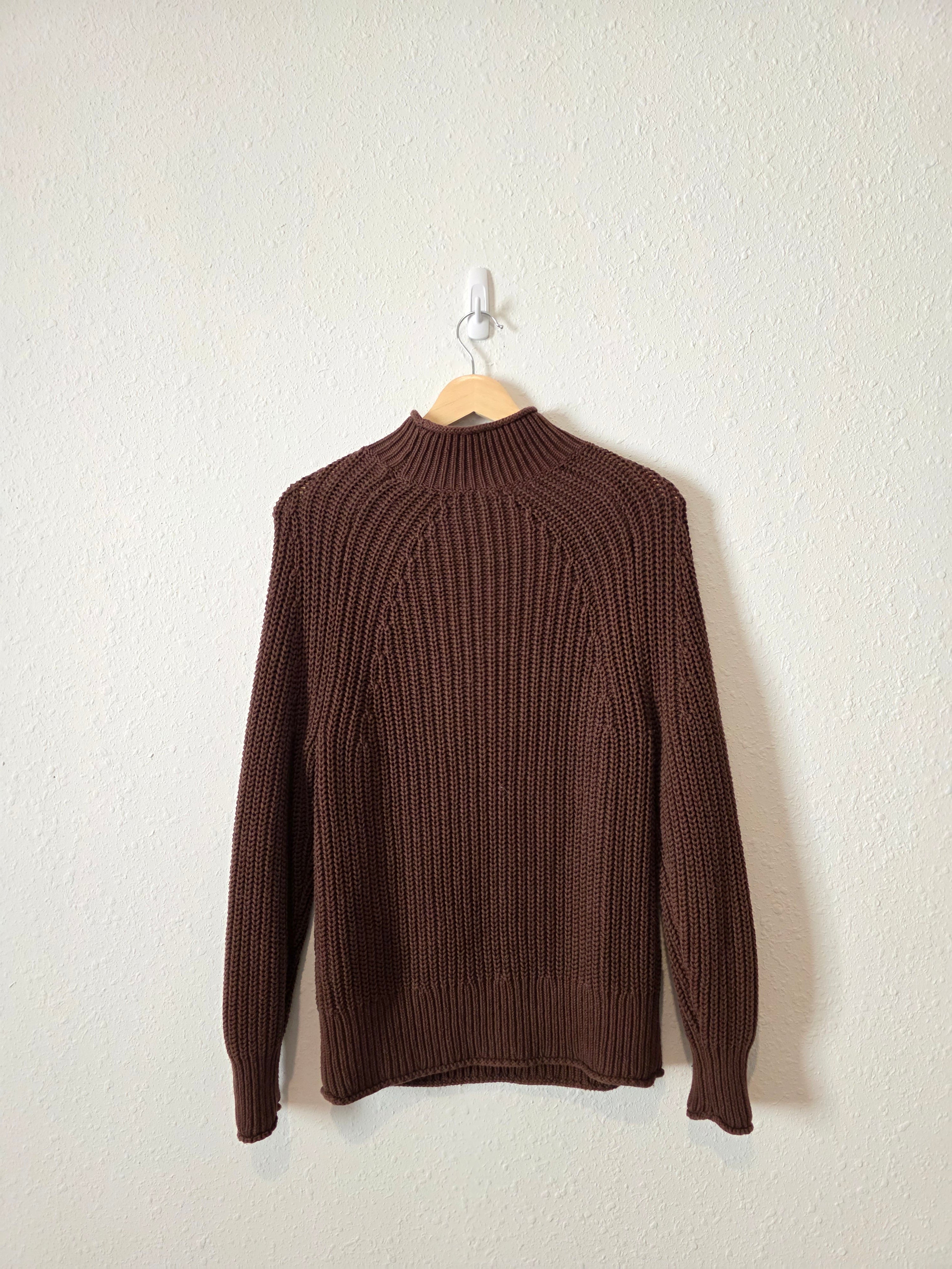 J.Crew Chocolate Brown Rollneck Sweater (XS)