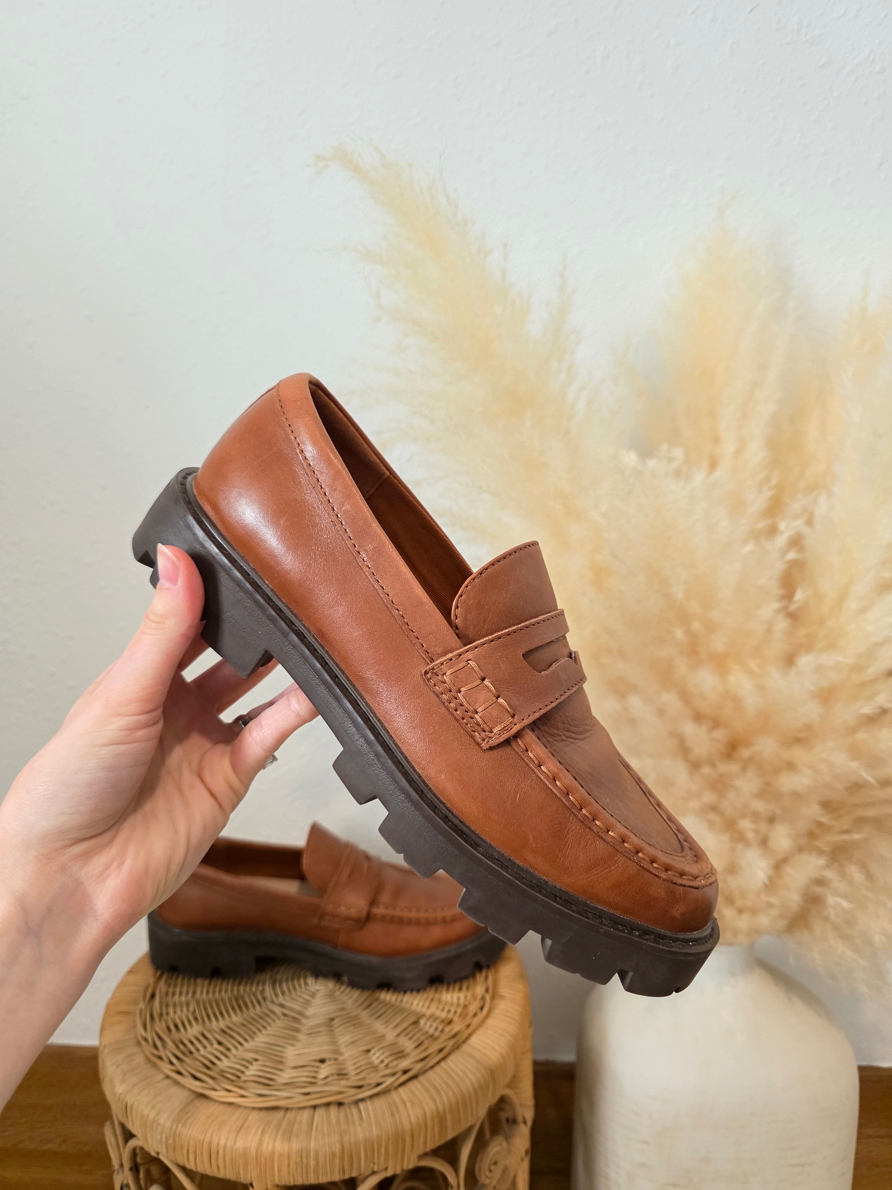 Aldo Brown Leather Loafers (8)