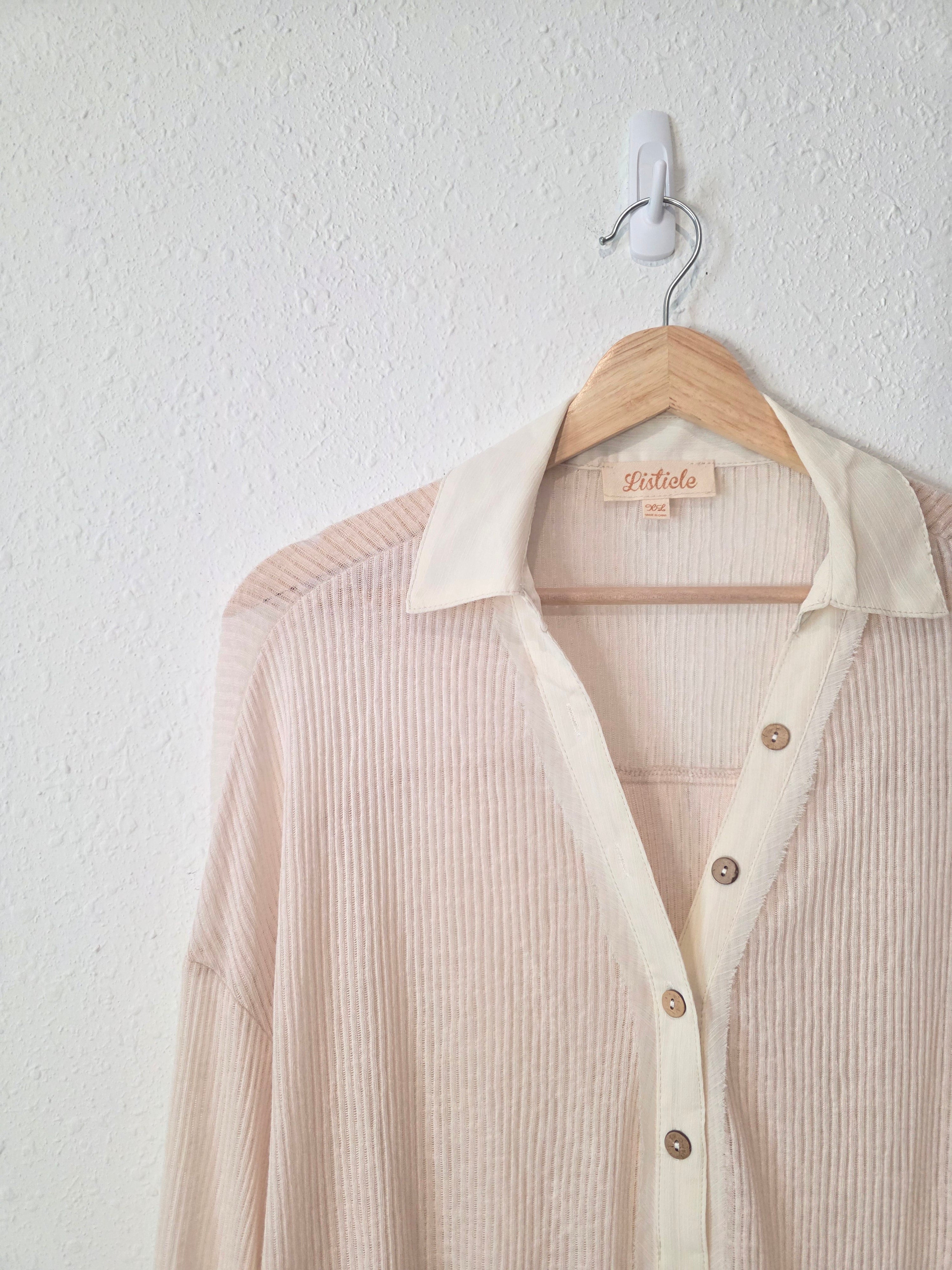 Listicle Oversized Button Up (XL)