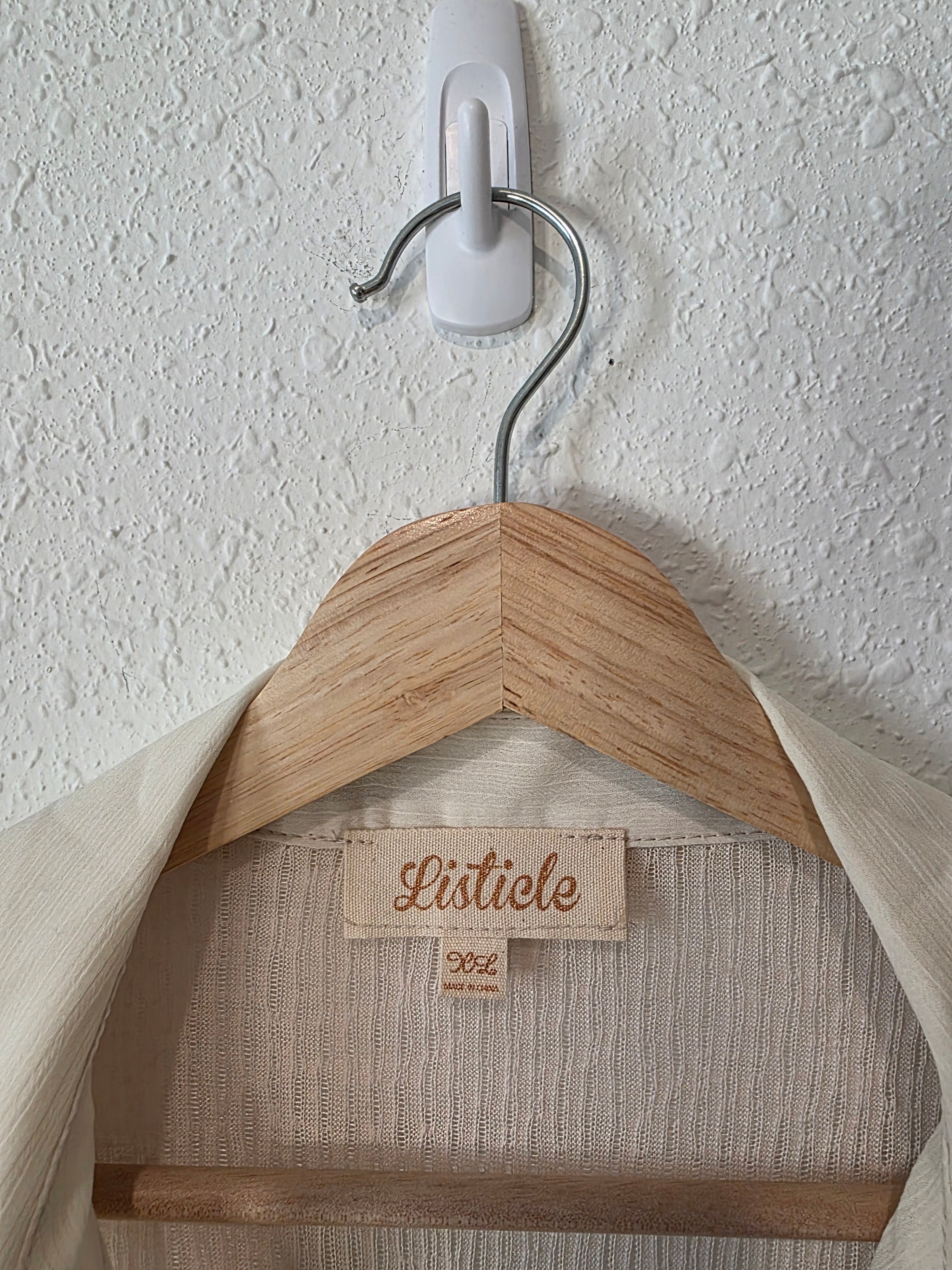 Listicle Oversized Button Up (XL)