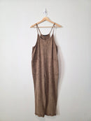 Brown Straight Jumpsuit Overalls (M)