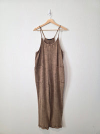 Brown Straight Jumpsuit Overalls (M)