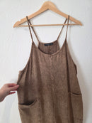 Brown Straight Jumpsuit Overalls (M)