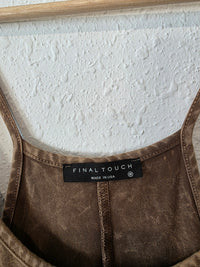 Brown Straight Jumpsuit Overalls (M)