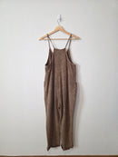 Brown Straight Jumpsuit Overalls (M)