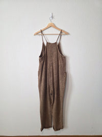 Brown Straight Jumpsuit Overalls (M)