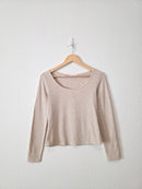 Carly Jean Ribbed Long Sleeve Top (S)
