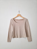 Carly Jean Ribbed Long Sleeve Top (S)