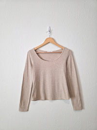 Carly Jean Ribbed Long Sleeve Top (S)
