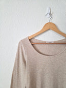 Carly Jean Ribbed Long Sleeve Top (S)