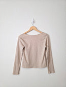 Carly Jean Ribbed Long Sleeve Top (S)