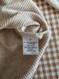 Carly Jean Ribbed Long Sleeve Top (S)