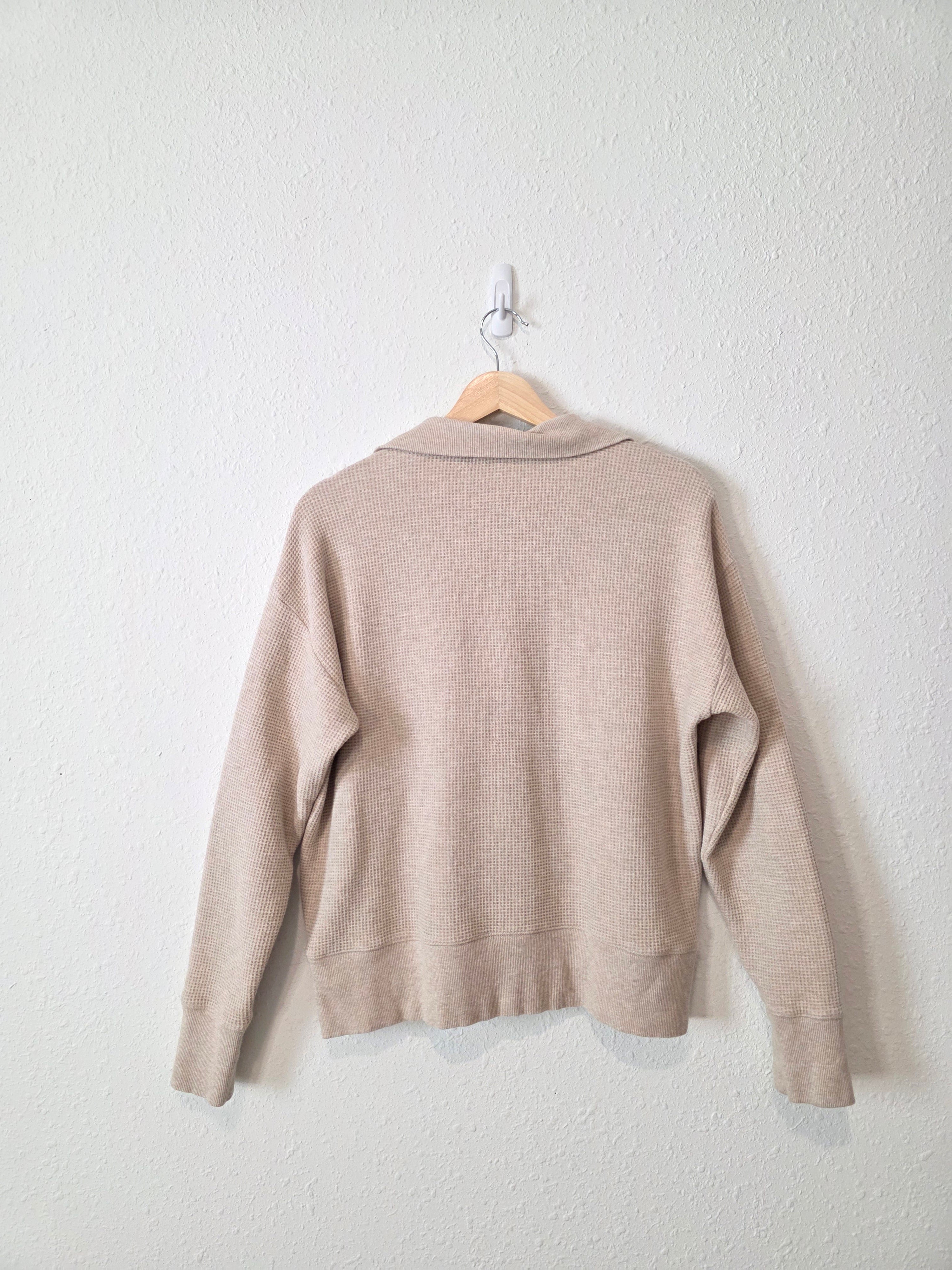 Negative Waffle Henley Pullover (M)