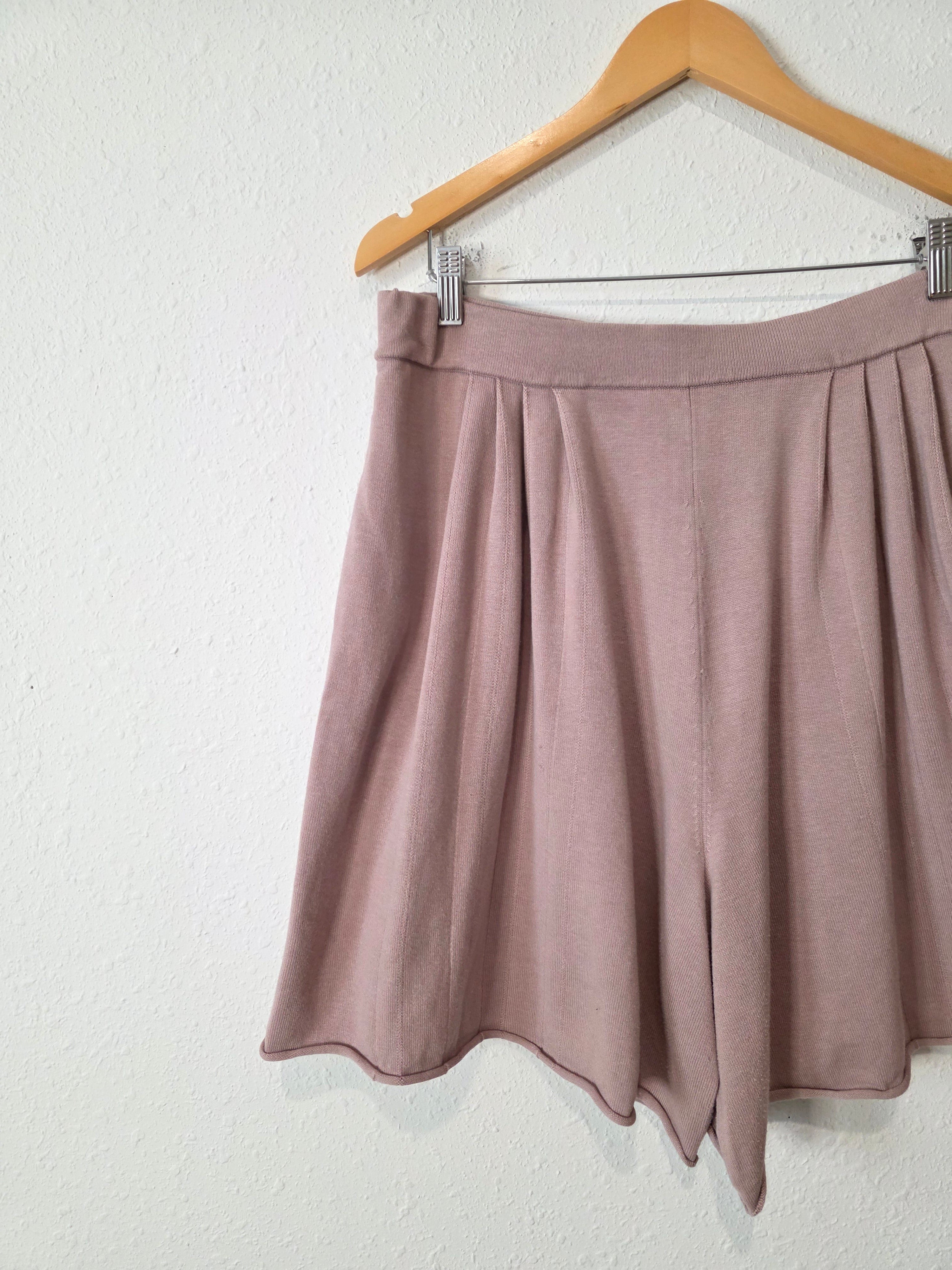Free People Mauve Knit Shorts (XL)