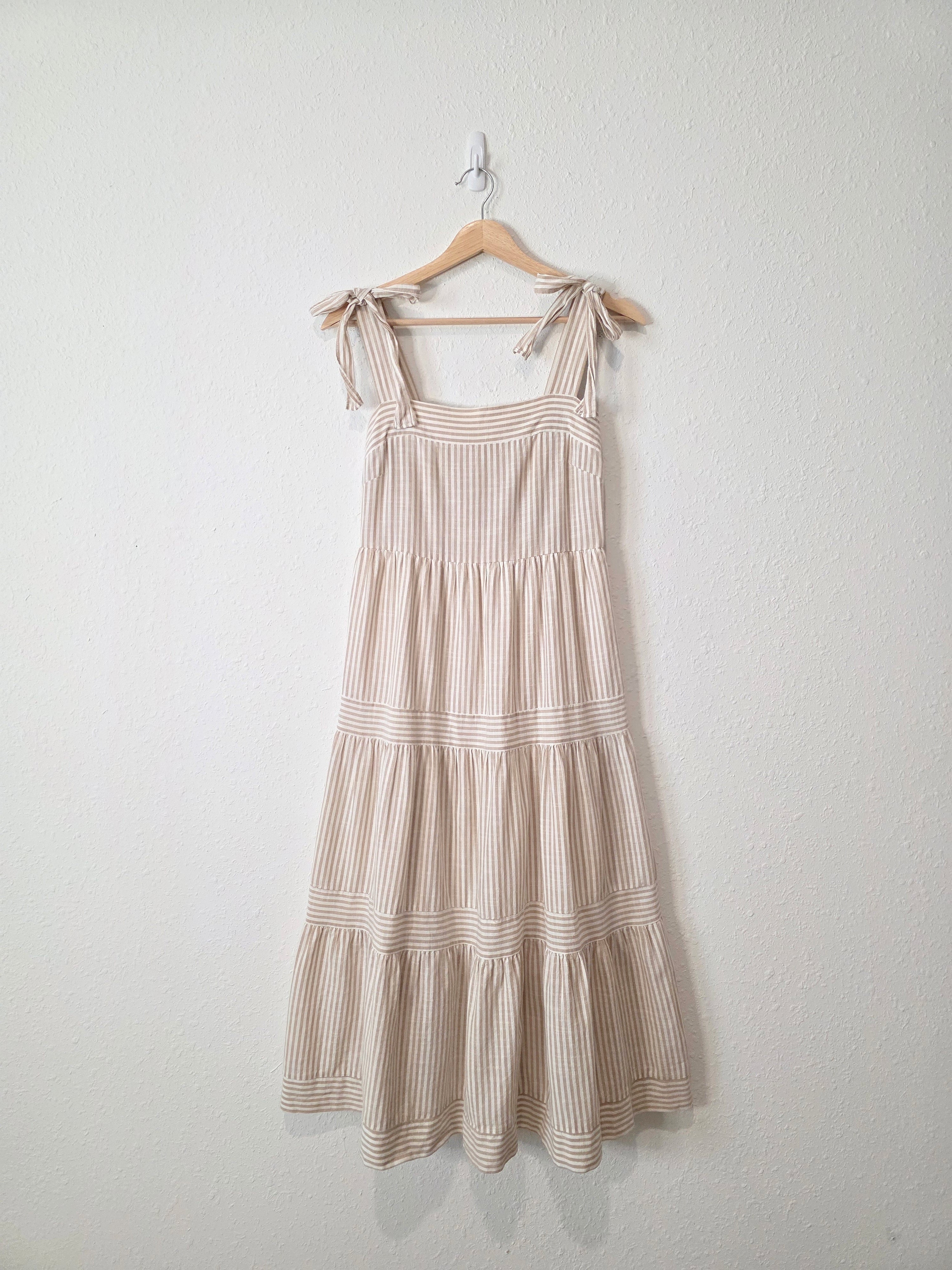 By The River Cotton Striped Dress (S)