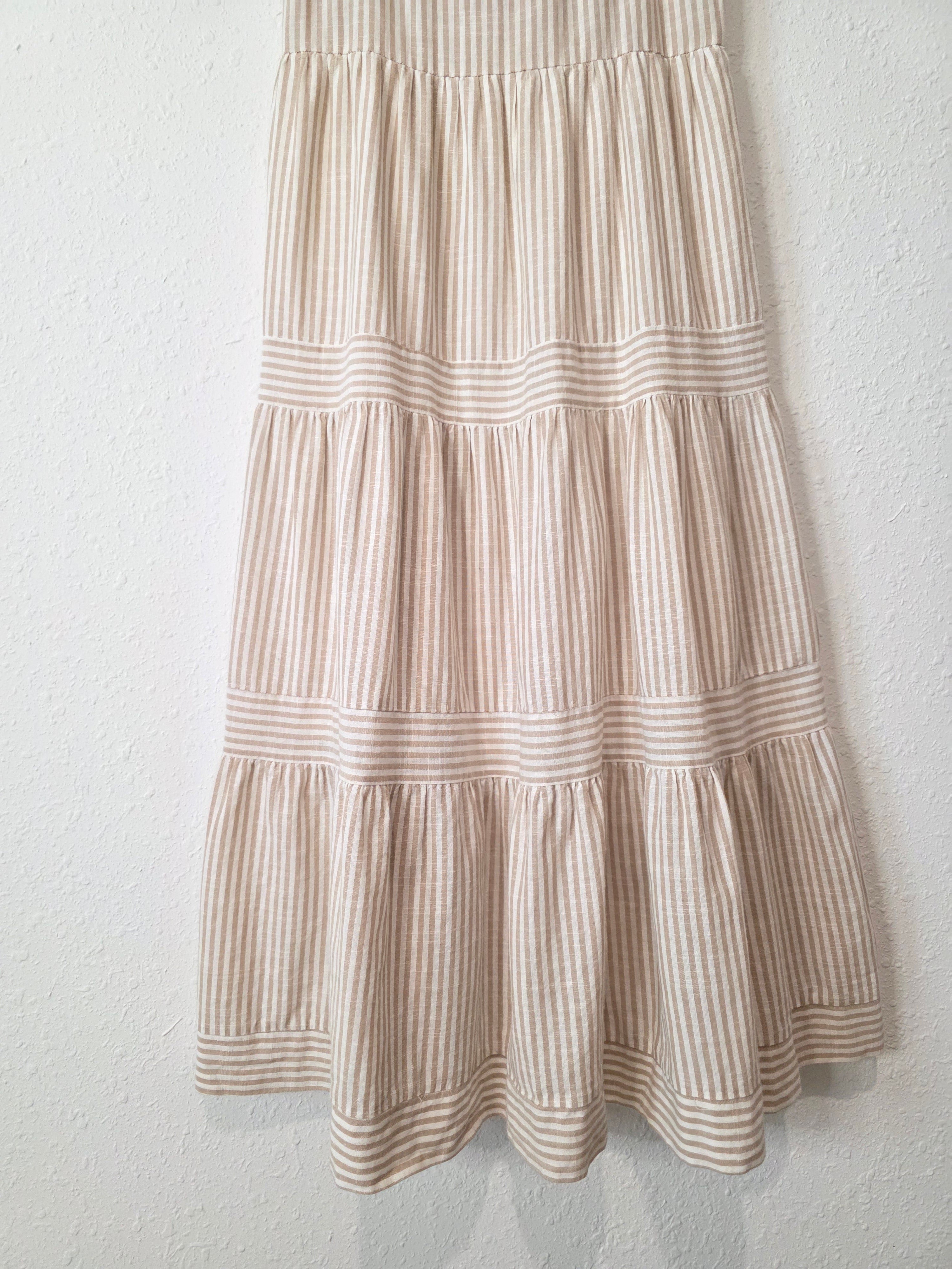 By The River Cotton Striped Dress (S)