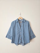 Zara Relaxed Denim Button Up (S)