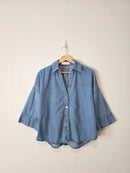 Zara Relaxed Denim Button Up (S)