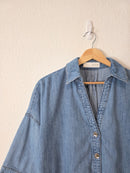 Zara Relaxed Denim Button Up (S)