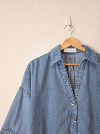 Zara Relaxed Denim Button Up (S)