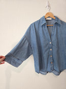 Zara Relaxed Denim Button Up (S)