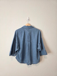 Zara Relaxed Denim Button Up (S)
