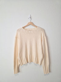 J.Crew Cream Textured Sweater (M)