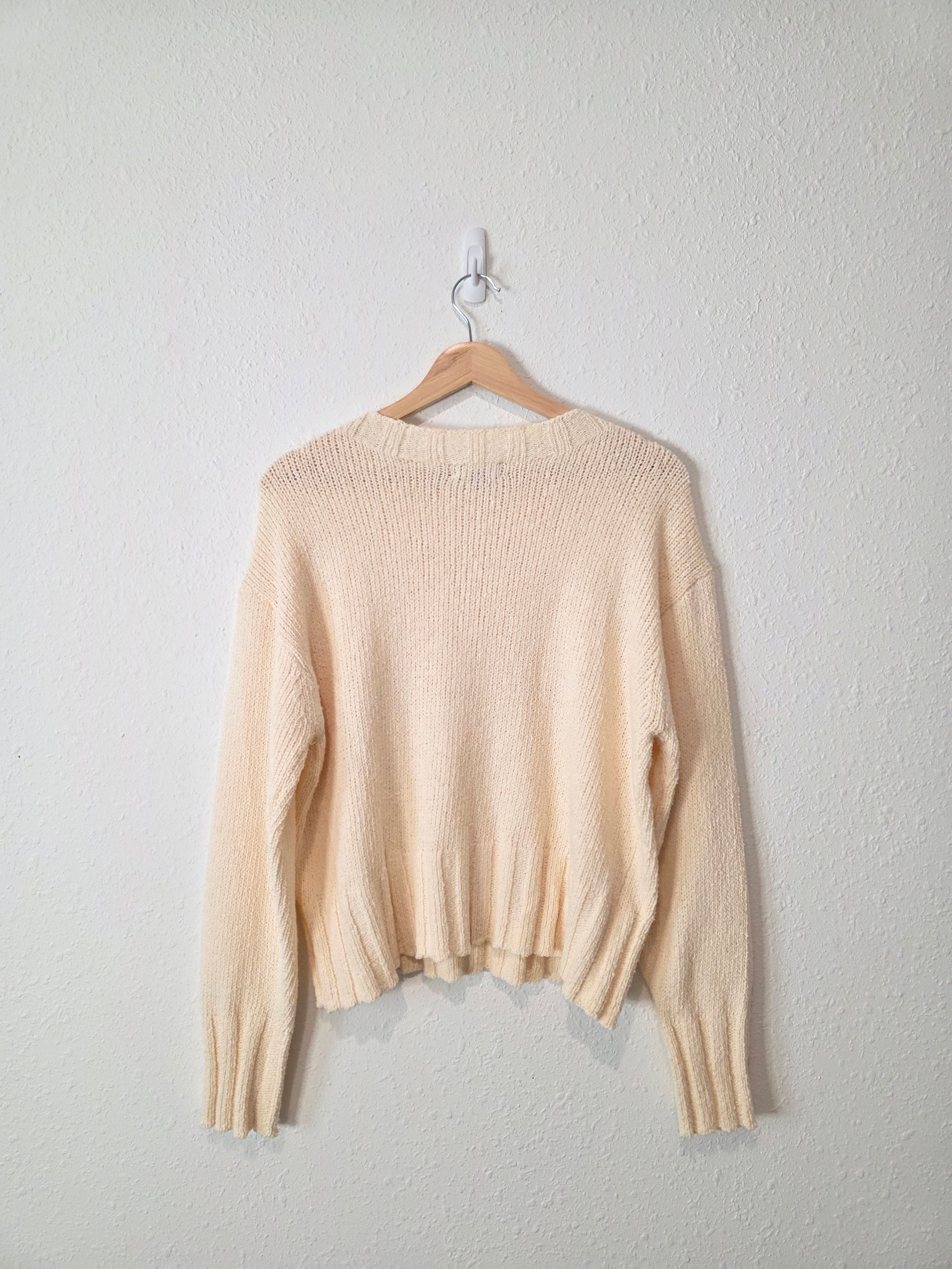 J.Crew Cream Textured Sweater (M)