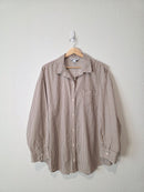 Neutral Striped Boyfriend Shirt (L)