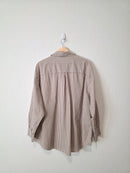 Neutral Striped Boyfriend Shirt (L)