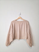 Pilcro Eyelet Puff Sleeve Top (S)