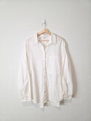 NEW Aerie White Cotton Button Up (XXL)