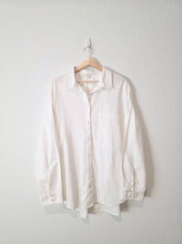 NEW Aerie White Cotton Button Up (XXL)