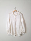 NEW Aerie White Cotton Button Up (XXL)