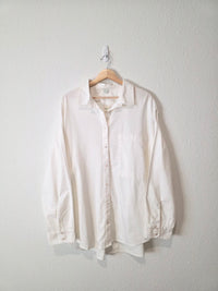 NEW Aerie White Cotton Button Up (XXL)