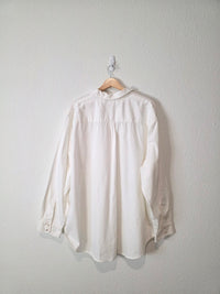NEW Aerie White Cotton Button Up (XXL)