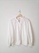 Rails White Ruffle Button Up Top (XS)