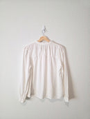 Rails White Ruffle Button Up Top (XS)
