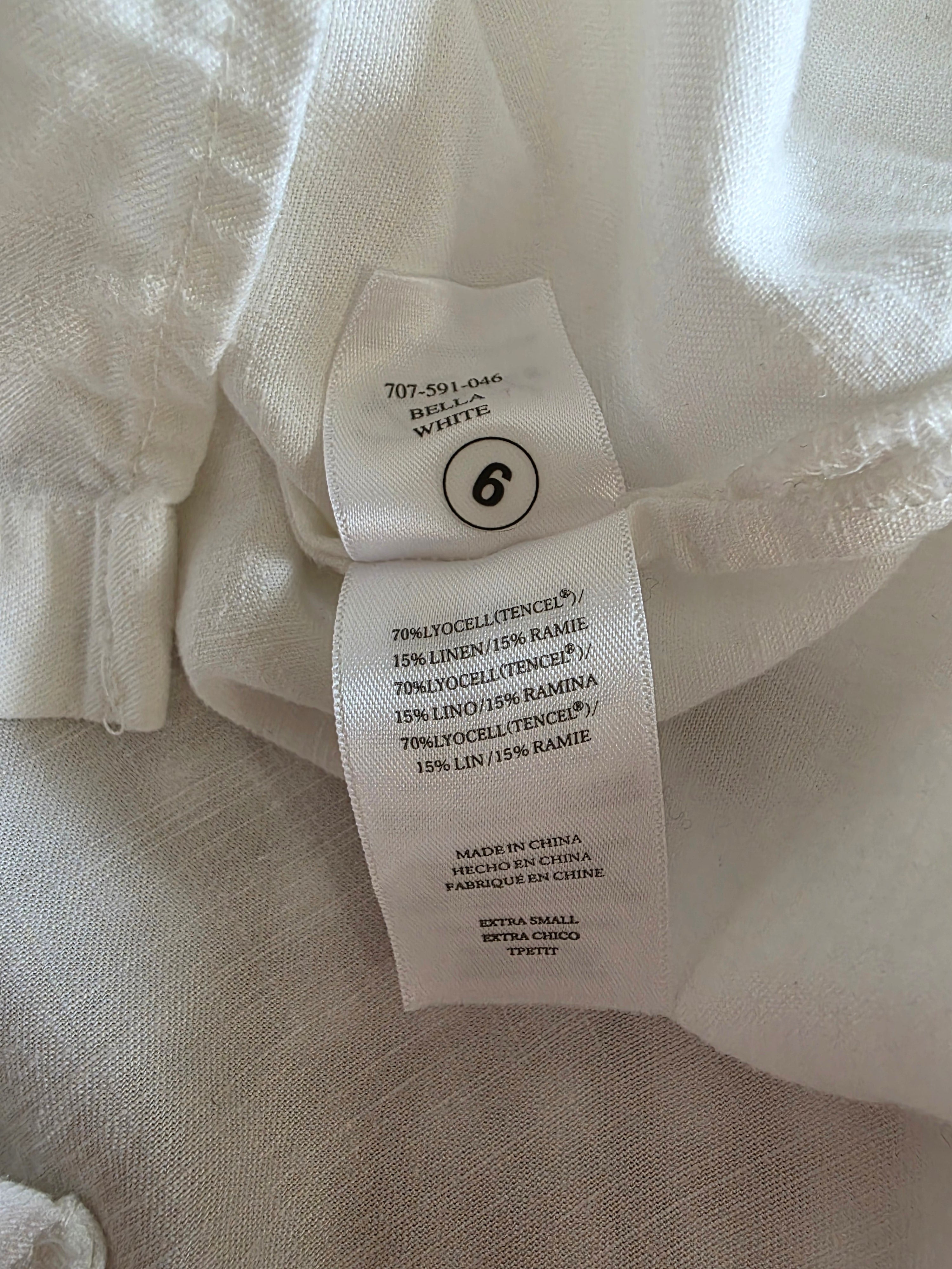 Rails White Ruffle Button Up Top (XS)