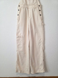 Aerie Ecru Wide Leg Overalls (XXS/XS)