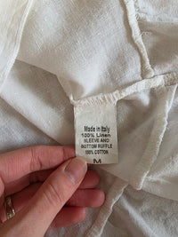 Relaxed Linen Ruffle Top (M)