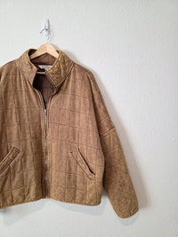 Neutral Oversized Quilted Jacket (M)