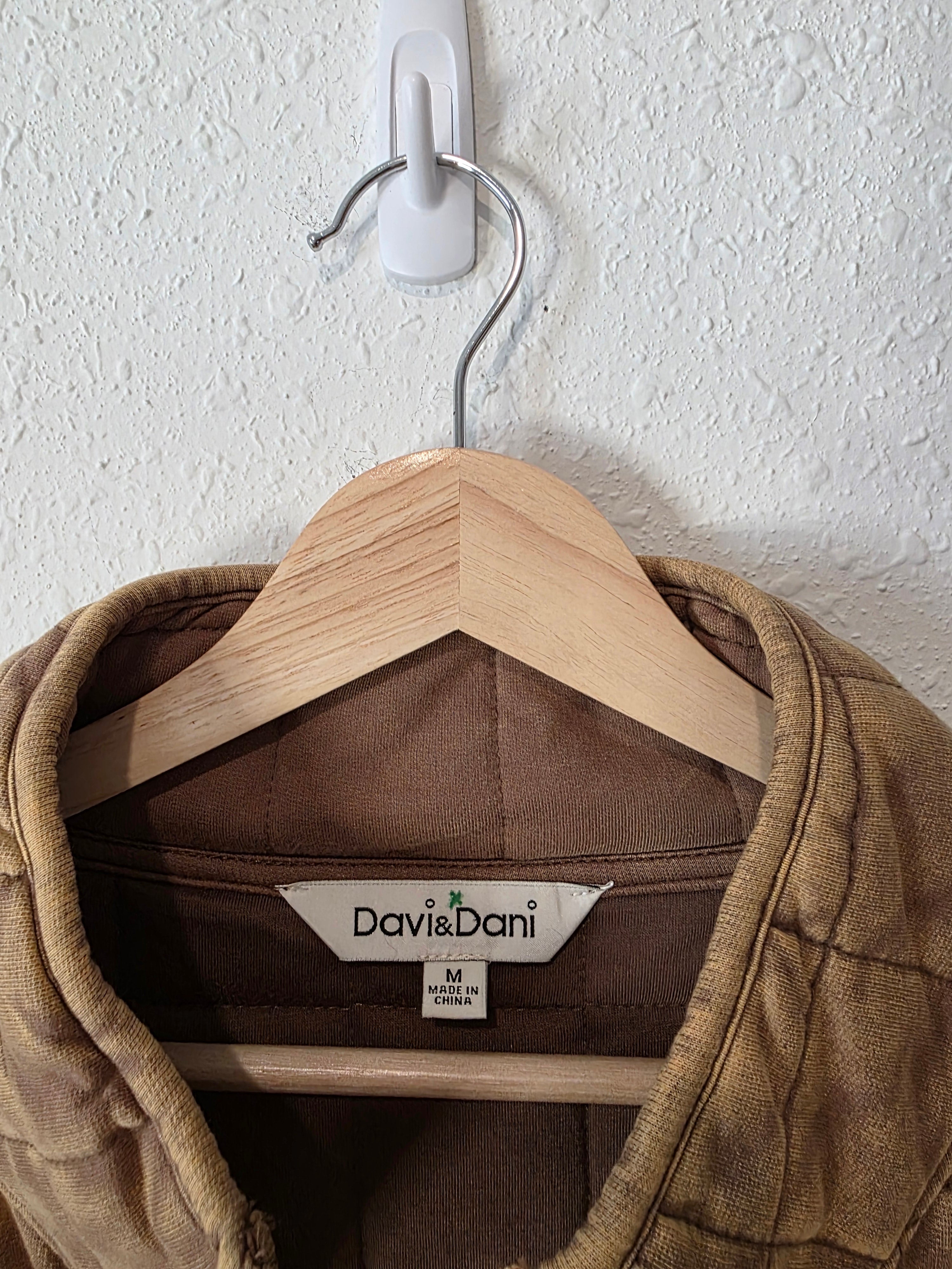 Neutral Oversized Quilted Jacket (M)