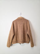 Neutral Oversized Quilted Jacket (M)