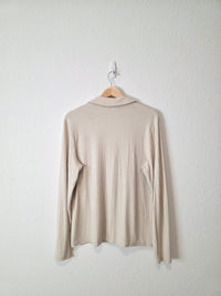 Banana Republic Oat Button Up Top (L)